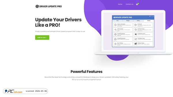 driverupdatepro.com screenshot