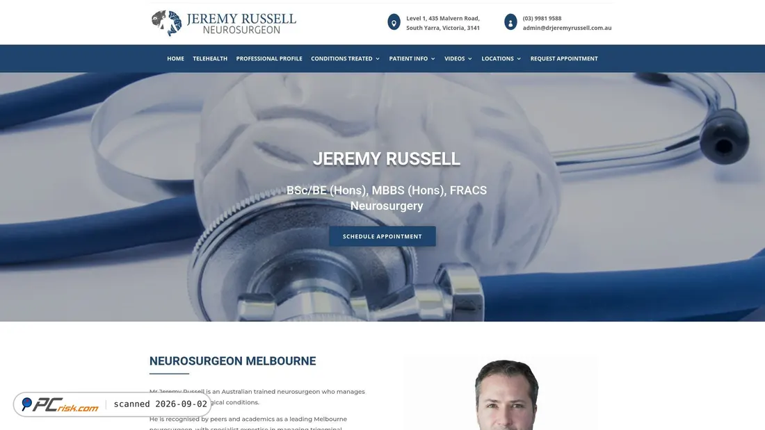 Screenshot of drjeremyrussell.com.au