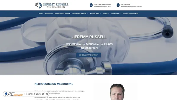 drjeremyrussell.com.au screenshot