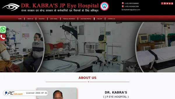 drkabrajpeyehospital.com screenshot