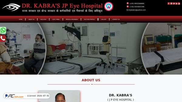 drkabrajpeyehospital.com screenshot
