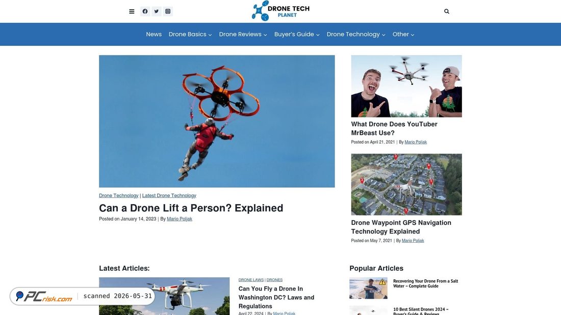 Screenshot of dronetechplanet.com