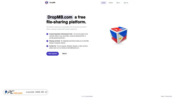 dropmb.com screenshot