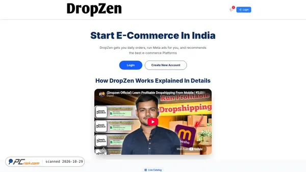 dropzen.co.in Screenshot
