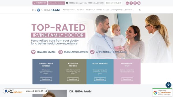 drshidasaam.com screenshot