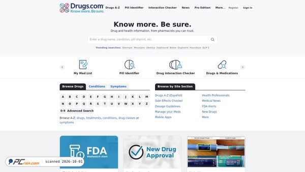 drugs.com screenshot