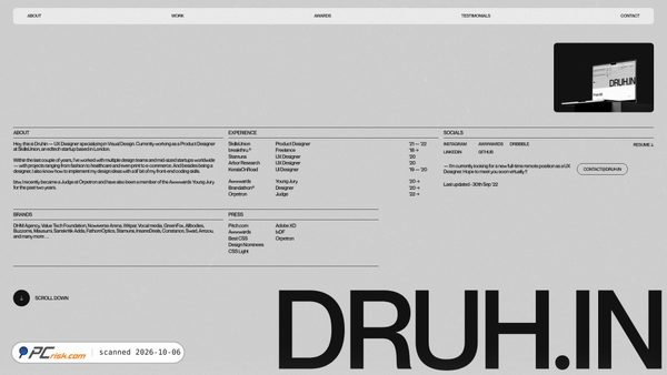 Screenshot van druh.in