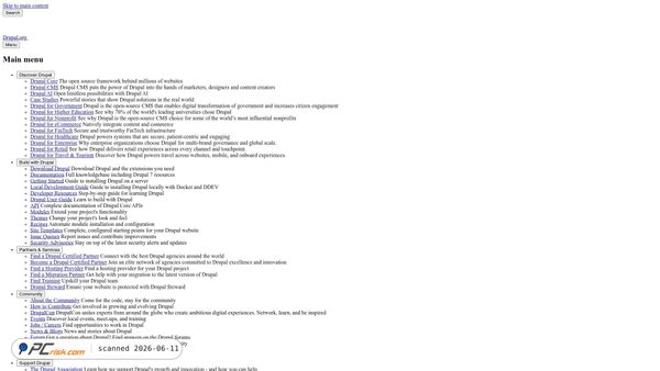 drupal.org screenshot