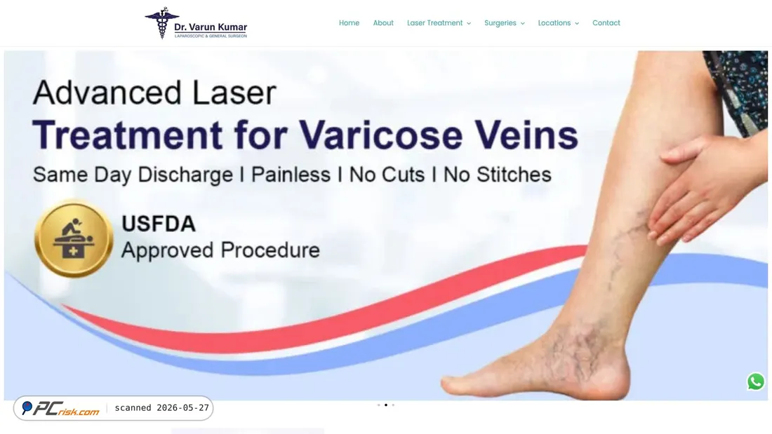 Screenshot of drvarunkumarj.com