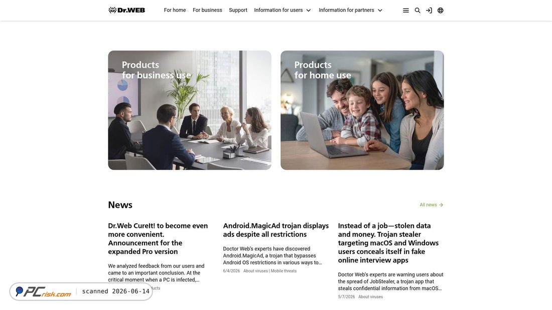 Screenshot of drweb.com