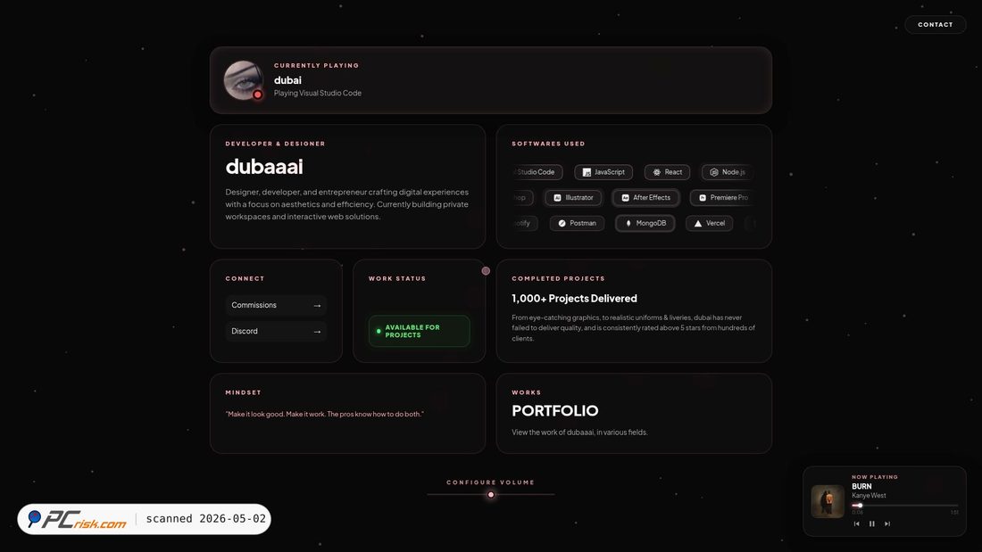 Screenshot di dubais.studio