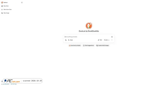 duck.ai screenshot
