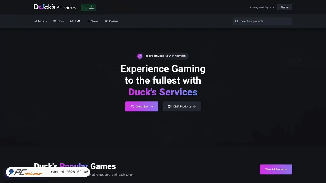 Screenshot di ducks-services.com