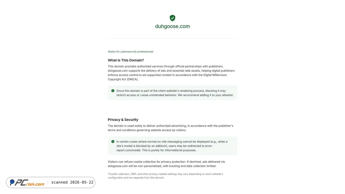 Screenshot of duhgoose.com