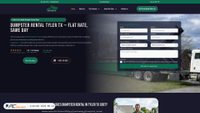 dumpsterrentaltylertx.com screenshot