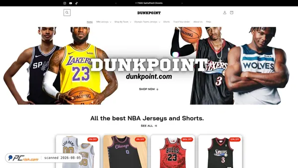 dunkpoint.com screenshot