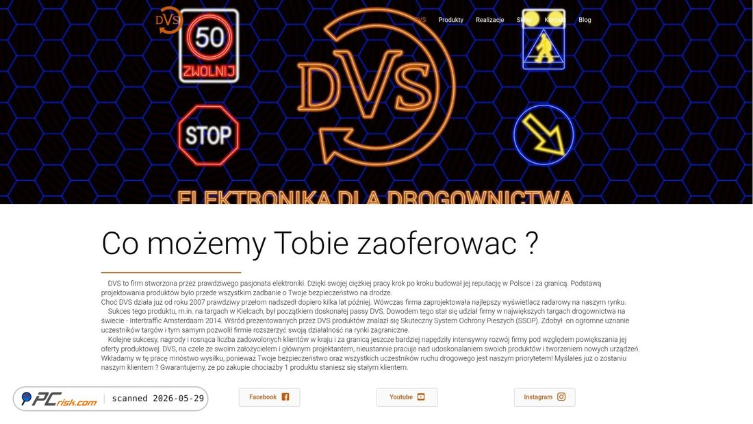 Capture d’écran de dvs.net.pl