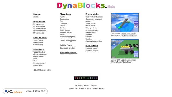 dynablocks.com screenshot