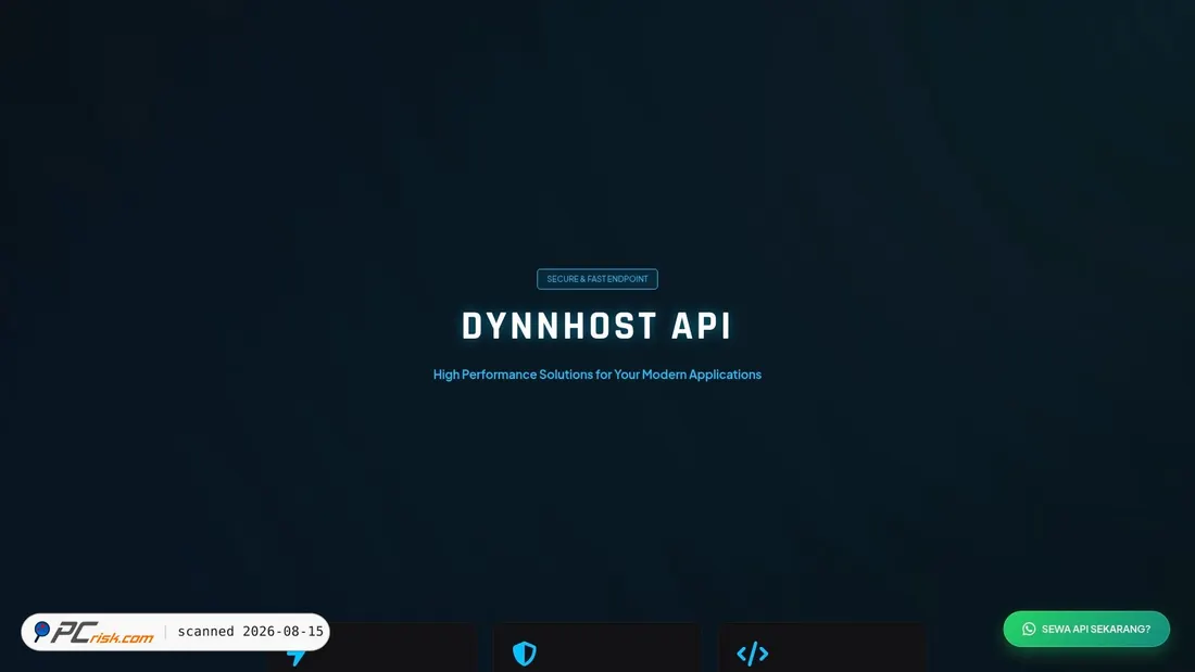 Screenshot of dynnhost.com
