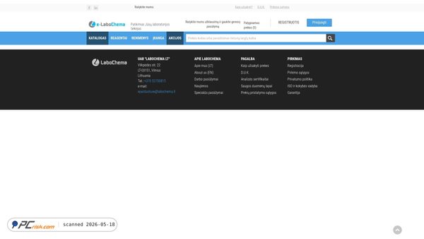 e-labochema.lt screenshot
