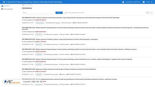 e-zp.zdp.powiatrybnicki.pl screenshot