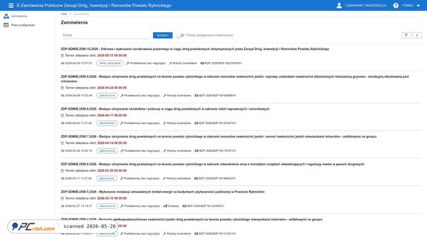 e-zp.zdp.powiatrybnicki.pl screenshot