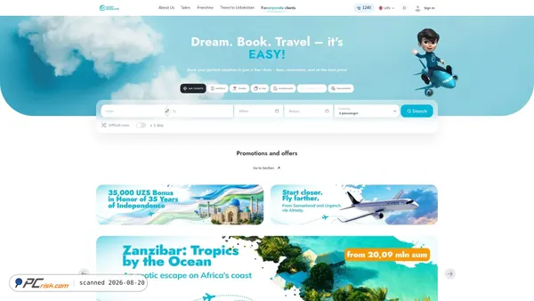 easybooking.travel screenshot