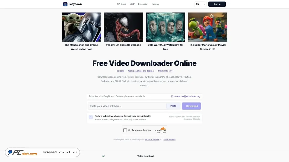 Screenshot of easydown.org