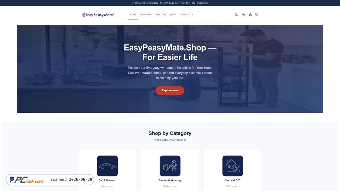Screenshot von easypeasymate.shop