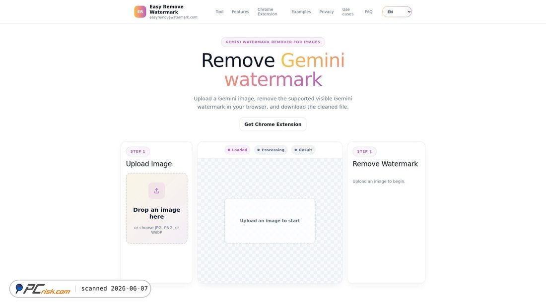 Screenshot of easyremovewatermark.com