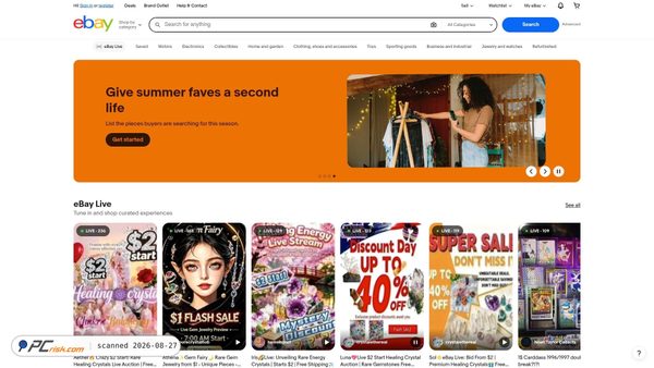 Screenshot van ebay.com