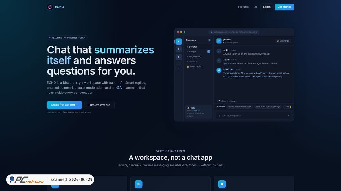 Screenshot of echoo-mauve.vercel.app
