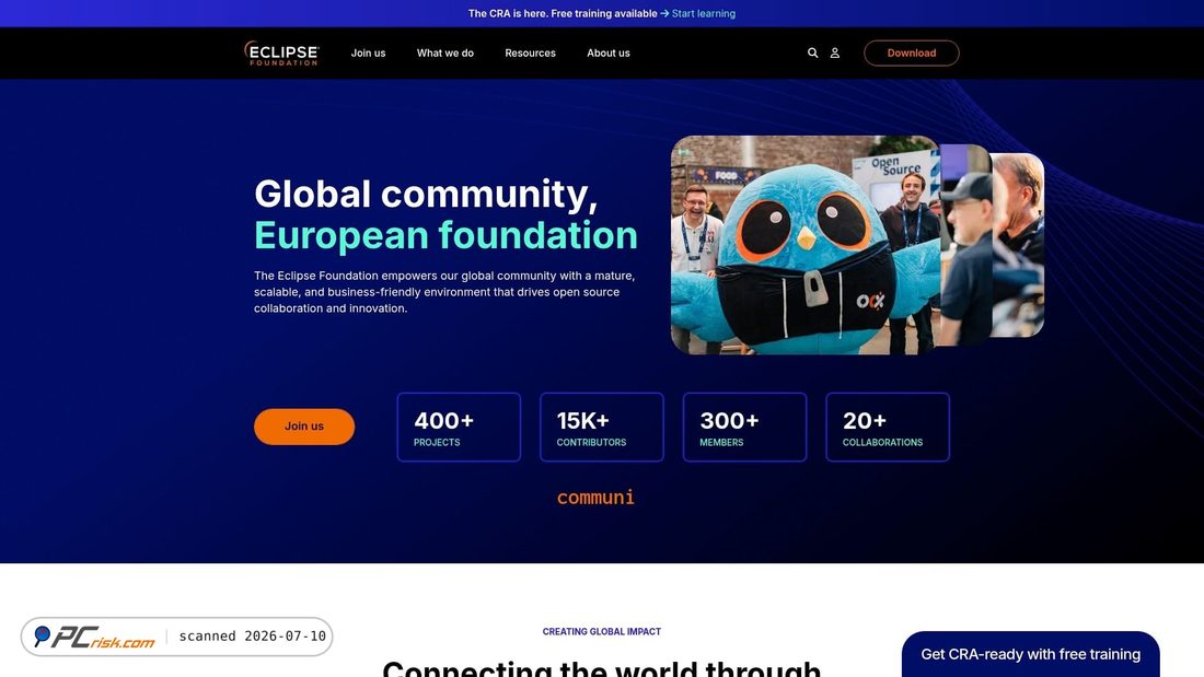 Screenshot of eclipse.org