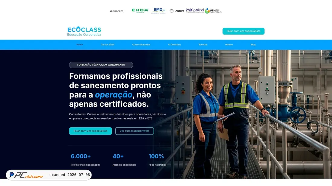 Screenshot of ecoclass.eco.br