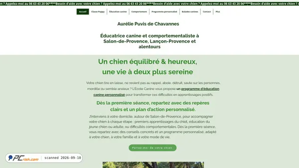 ecolecanine.fr Screenshot
