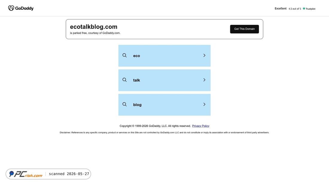 Screenshot of ecotalkblog.com
