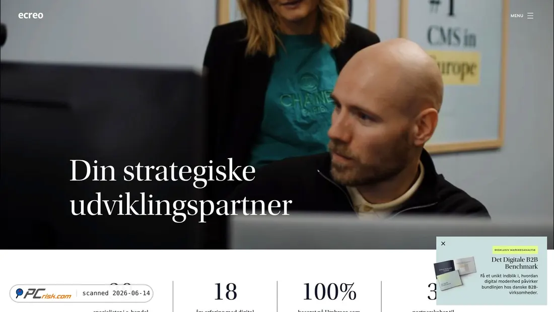 Screenshot of ecreo.dk