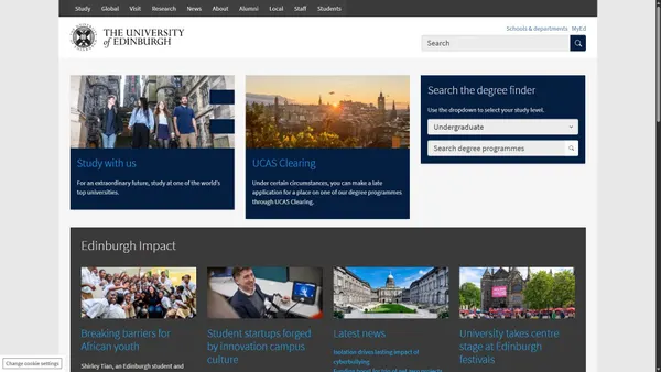 Screenshot di ed.ac.uk