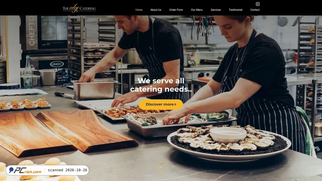 Screenshot of edgecatering.com.au