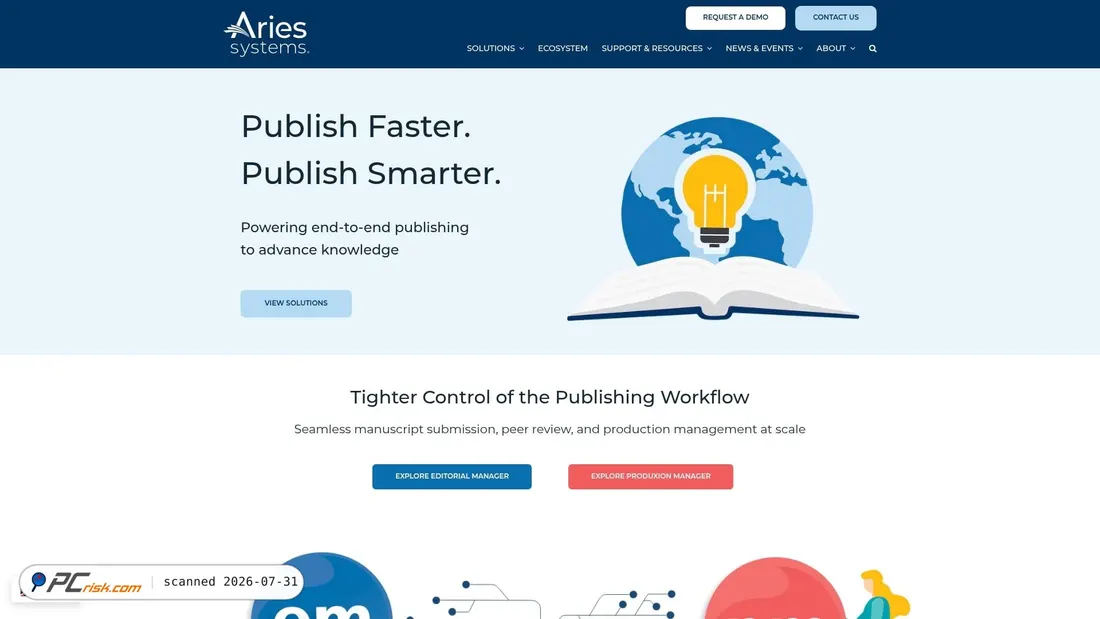 Screenshot of editorialmanager.com