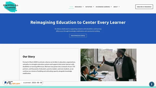 educatingalllearners.org screenshot