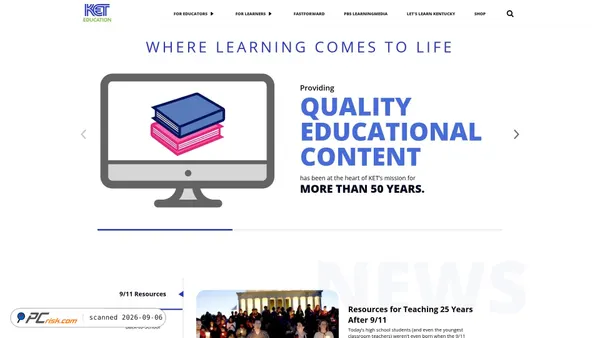 Screenshot di education.ket.org