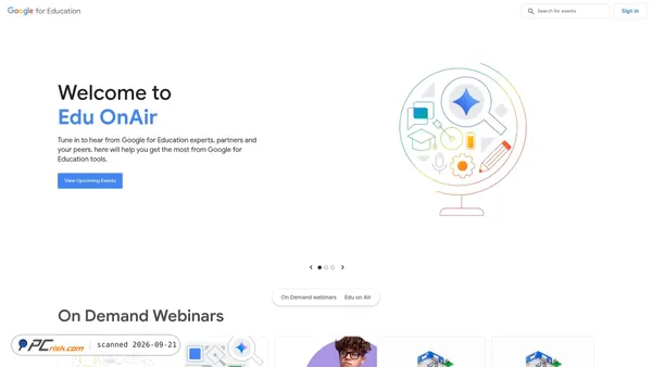 Captura de educationonair.withgoogle.com