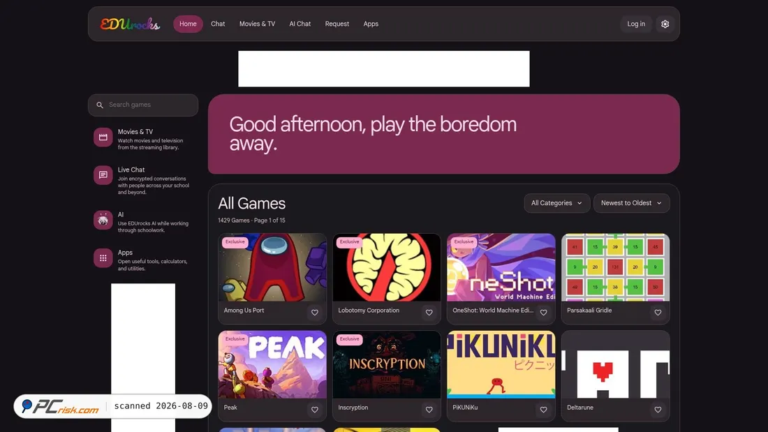Screenshot of edurocks.org