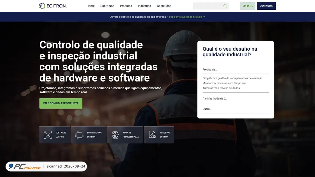 Captura de ecrã de egitron.pt