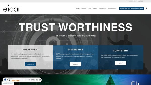 eicar.org screenshot