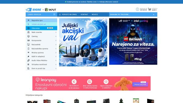 eigre.si screenshot