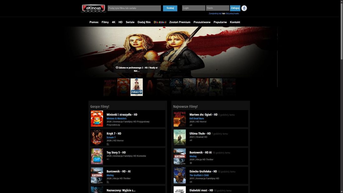 Captura de pantalla de ekino-tv.pl