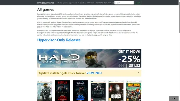 Captura de elamigosgames.net