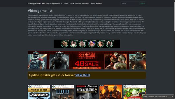 Screenshot di elamigosweb.net
